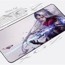 Xgz para csgo dota anime ferido menina grande jogo mouse pad precisão bloqueio preto personalizado computador tapete de mesa deslizamento 900x400 / 900x300 2024 - compre barato