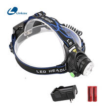 Led Headlight T6 Zoom 18650 waterproof ultra bright Headlamp XM-L T6 lights rechargeable Zoomable Head lamp light 2024 - buy cheap