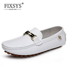 FIXSYS Man Buckle Loafers Breathable Driving Shoes Lightweight Boat Shoes Mens Lightweight Slip-on Moccasins Soft Flat Footwears 2024 - buy cheap