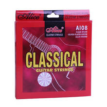 Classical Guitar Strings Set 6-string Classic Guitar Clear Nylon Strings Silver Plated Copper Alloy Wound - Alice A108 2024 - buy cheap