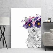 Canvas Wall Art HD Prints Lion With A Wreath On His Head Poster Cute Home Decoration Painting For Bedroom Modular Pictures Frame 2024 - buy cheap