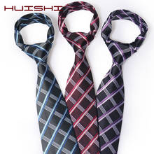 HUISHI Neckties For Men Luxury Wedding Gift Neck Ties  Men 8CM 100% Polyester Microfiber Tie Classic Formal Stripe Piad Party 2024 - buy cheap