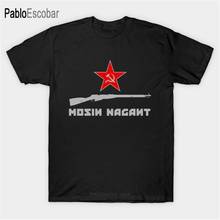 Мужская хлопковая футболка, летняя футболка Mosin Nagant Rifle Lover, футболка для любителей Mosin. Мужская футболка shubuzhi большого размера 2024 - купить недорого