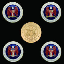 5 peças moedas comemorativas estadunidenses segurança estados unidos presentes colecionáveis 2024 - compre barato