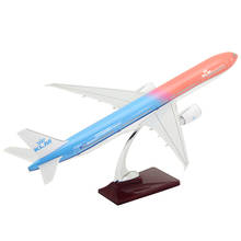 Diecast 47cm 777 b777 klm royal dutch airlines modelo avião modelos de avião brinquedos fundido resina avião coleção lembrança exibição 2024 - compre barato