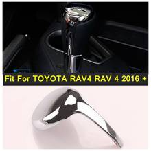 Lapetus Auto Styling Print Gear Shift Knob Cover Trim Fit For TOYOTA RAV4 RAV 4 2016 2017 2018 ABS Bright / Carbon Fiber Look 2024 - buy cheap