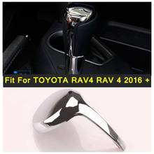 Lapetus-pomo de cambio de marchas con estampado de estilo automático, embellecedor de cubierta para TOYOTA RAV4, RAV 4, 2016, 2017, 2018, ABS, aspecto brillante/fibra de carbono 2024 - compra barato