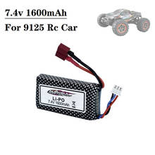 1Pcs Upgrade 7.4v Battery For 9125 Remote Control Rc Car Spare Parts 7.4v 1600mah Lipo Battery XLH 9125 battery 1600mah 7.4V 2024 - buy cheap