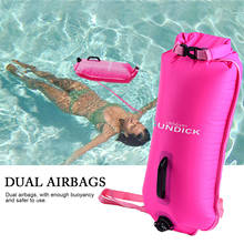 Boya de natación de tres capas, bolsa de almacenamiento inflable de doble Airbag, anillo flotante, antironquidos, impermeable, PVC, 28l 2024 - compra barato