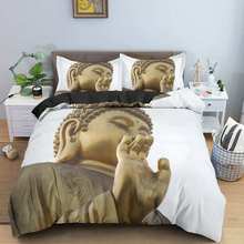 New 3d Buddha Bedding Set Duvet Cover Twin Queen King Size   Comforter  Bed  (No Filler),US/UK/AU/EU 2024 - buy cheap