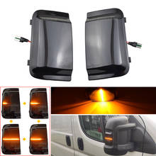 Para peugeot boxer fiat ducato citroen jumper par espelho lateral luz fumaça lente espelho retrovisor luzes indicadoras lâmpada de sinal 2024 - compre barato