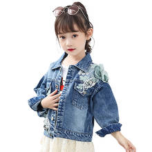 Girls Jacket Embroidery Denim Jacket For Girls Fashion Appliques Kids Outerwear Spring Autumn Fashion Party Clothes For Girls 2024 - buy cheap