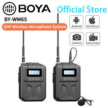 Беспроводная микрофонная система BOYA BY-WM6S UHF, всенаправленная для смартфона, планшета, цифровой зеркальной камеры, видеокамеры, аудиомагнитофона, видеорегистратора 2024 - купить недорого
