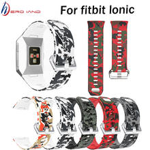 Correa de silicona con patrón de moda deportiva, repuesto de pulsera para Fitbit Ionic fitness tracker, rastreador de actividad 2024 - compra barato
