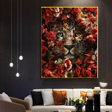 Pósteres artísticos de animales, impresiones de tigre de la selva, leopardo, pinturas en lienzo, imágenes de pared del hogar para sala de estar, decoración de paredes del hogar 2024 - compra barato