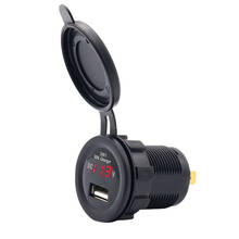 Adaptador de enchufe para encendedor de cigarrillos de coche, Cargador USB de 5V/2.1A con voltímetro de pantalla digital LED para motocicleta, coche, RV y barco, DC12-24V 2024 - compra barato