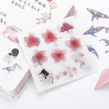 6 unidades/juego de pegatinas de dibujos animados de animales, álbum de recortes diario de Diseño de planta, etiquetas decorativas, papel de estudiante Kawaii 2024 - compra barato