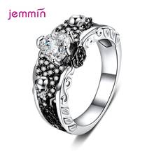 Anillo de plata de primera ley con forma de calavera para hombre y mujer, sortija, plata esterlina 925, Circonia cúbica, zirconia, circonita, zirconita, estilo gótico, Hip Hop 2024 - compra barato