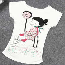 Summer Girls Short Sleeve T-Shirts Casual Women Animal Printing Tee Tops Students Fashion Tshirt O-neck White T shirt 2024 - buy cheap