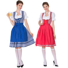 Disfraz de sirvienta de cerveza para mujer adulta, tamaño S-3XL, Oktoberfest, Dirndl, Festival Baviera, vestido de lujo 2024 - compra barato