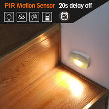 Wireless Night Lamp with Motion Sensor LED Night Lights Batteries Small Nightlights Lamp for Room Corridor Closet Easy Install 2024 - buy cheap