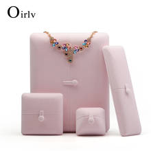 Oirlv Pink Velvet Jewelry Gift Box Engagement Ring Pendant Necklace Bangle Chain Display Storage Packaging Box Wedding Showcase 2024 - buy cheap