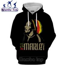 Mamba-Sudadera con capucha para hombre y mujer, prenda deportiva de manga larga con estampado en 3D de Color negro, con estampado de Bob Marley, estilo Hippie Harajuku con cuello redondo 2024 - compra barato