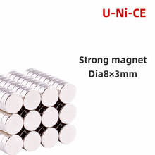 40/100 pcs 8x3mm neodymium magnet 8mm*3mm strong rare earth neodymium magnets 8*3mm NdFeB permanent round magnetic 8mm x 3mm 2024 - buy cheap