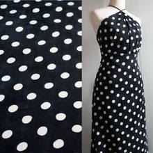 50*150cm Black Background Beige White Wave Dot Printing Corduroy Fabric Dress Shirt Jacket Pants Clothing Handmade DIY Fabric 2024 - buy cheap
