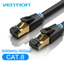 Vention Cat8 Ethernet кабель SFTP 40 Гбит/с супер скорость RJ45 сетевой кабель Позолоченный разъем для маршрутизатора модема CAT 8 Lan кабель 2024 - купить недорого