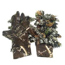 Outdoor Hunting Gloves Camouflage Gloves with 3D Leaf Design 2024 - buy cheap