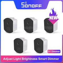Itead sonoff d1 dimmer 1/10 peças 433mhz, interruptor de luz rf ajustar brilho, cenário inteligente através do aplicativo ewelink google home alexa 2024 - compre barato