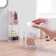 1PC Transparent Acrylic Cotton Swab Makeup Organizer Storage Box Portable Q-tip Storage Holder Boxs Home Make Up Organizer Gift 2024 - buy cheap