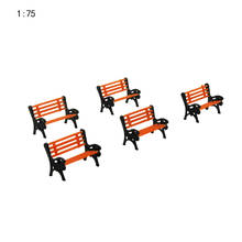 Railway Train Bench Park Chairs Model 1:75 Scale Sand Table Architecture Building Layout Scenery for Diorama 10pcs/lot 2024 - buy cheap