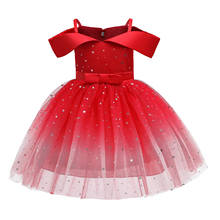 Fantasia infantil para meninas, vestido de princesa para natal, para baile de noite de 3 a 10 anos 2024 - compre barato