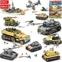 Tanque militar SWAT para niños, juguete de ladrillos, soldado del Ejército de la Segunda Guerra Mundial, bloques de construcción educativos, juegos de accesorios para armas 2024 - compra barato