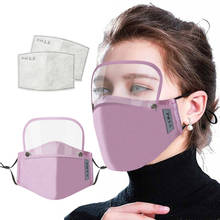 Mascarilla de algodón reutilizable para adultos, máscara facial transpirable a prueba de viento, desmontable, para Halloween y Cosplay 2024 - compra barato