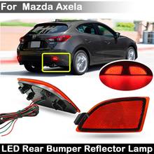 Reflector de parachoques trasero para Mazda 3 Axela, lámpara LED roja, luz de marcha y freno roja, 2 piezas, 2014-up, 2 en 1 2024 - compra barato