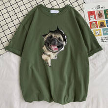 Laughing Pug Dog Cute Printed Men Tshirt Simplicity Comfortable T-Shirt Cool Slim T Shirt Creativity Crewneck Mens Streetwear 2024 - buy cheap