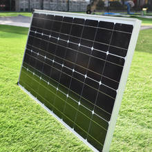 100w 200w 300 400w placa de vidro painel solar célula solar monocristalina para 12/24v carregador de bateria para rv barco carro casa telhado 2024 - compre barato