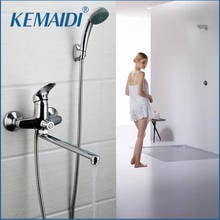 KEMAIDI 400MM Nozzle Bathroom Shower Faucet Bath Faucet Mixer Tap With Hand Shower Head Shower Faucet Set Wall Mounted 2024 - buy cheap