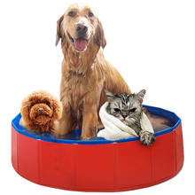 Cão piscina dobrável piscina do cão banho de animais de estimação banheira banheira pet piscina de banho dobrável para cães gatos 2024 - compre barato