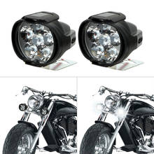 2pcs Motorcycle LED Headlight 6 LED Working Spot Light Motorbike Fog Lamp 6500K White Spotlight for Motos, ATVs, Scooter 2024 - buy cheap