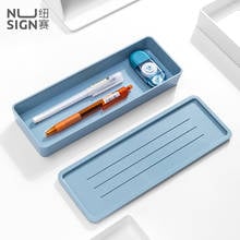 Nusign organizador de mesa de escritório caixa de lápis moda papelaria coreano multi-função cor caneta titular material escolar 2024 - compre barato