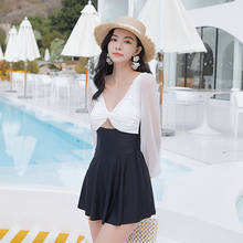 Japanese Swimsuit Women One Piece Retro Plus Size Swimwear Push Tight Onepiece Swim Wear 2021 Bikini Beach Mayo New Skirt Cover 2024 - buy cheap