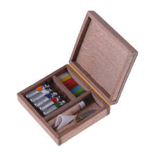 Caja de pintura para miniaturas, accesorios para casa de muñecas, Mini caja de pintura, palos de pigmento, juguete para casa de muñecas, 1:12 2024 - compra barato