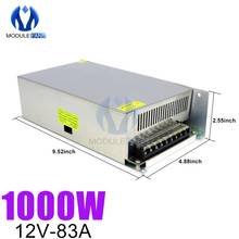 AC To DC 12V Switching Power Supply S-1000-12 Metal Shield 83A/1000W LED Security Monitoring Voltage Regulator Stabilizer 2024 - buy cheap