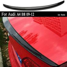 Для Audi A4 B8 2009 2010 2011 2012 углеродное волокно задний багажник спойлер загрузки губ S4 стиль 2024 - купить недорого