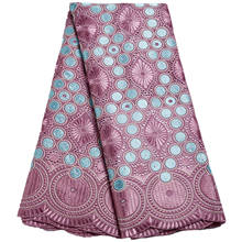 Tela de encaje africano para mujer, vestidos de encaje seco de algodón nigeriano, encajes de gasa suiza de alta calidad, Y1468 2024 - compra barato