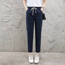 Women pants Casual Solid Spring Summer Cotton Linen Lady Ankle -length Capris Trousers Pencil Pants S-XXL 2024 - buy cheap